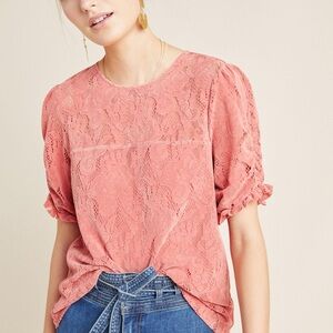 Anthropologie Parvati Feminine Boho Lace Top